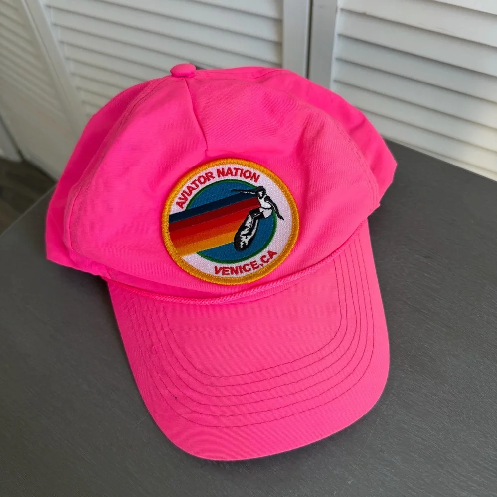 Pink Aviator Nation Snap Back Hat - Picture 1 of 7